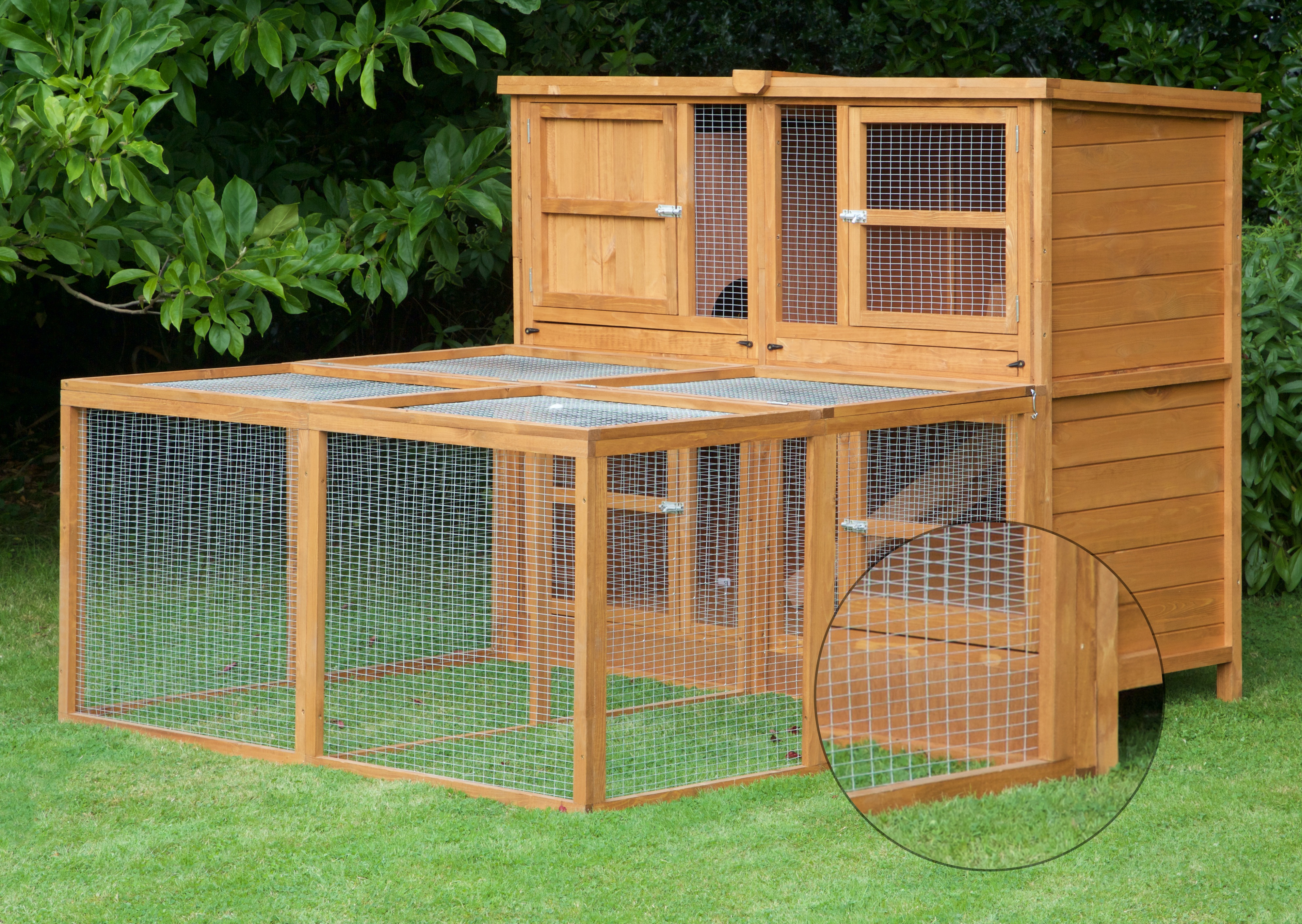 rabbit hutch with run attached